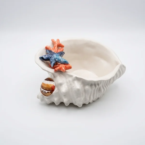 Seashell bowl coral
