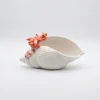 Coral seashell bowl
