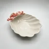 Seashell bowl red coral