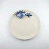 Round blue coral plate