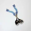 Blue coral salad servers