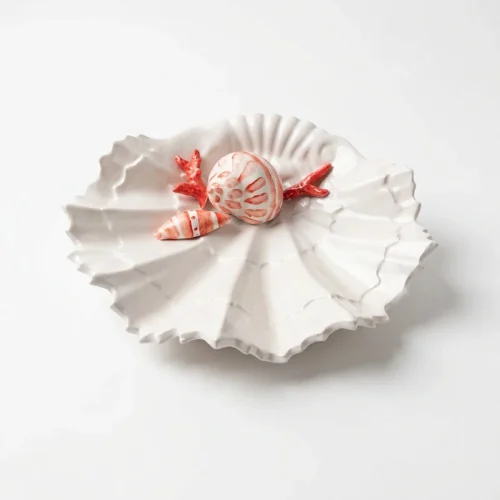 Red coral shell plate
