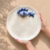 Round blue coral plate