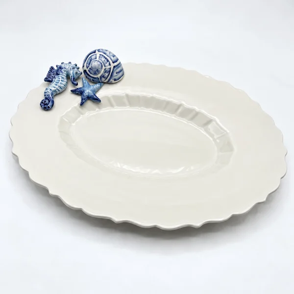 Large deep seahorse bowl