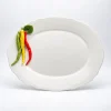 Large oval chili pepper platter