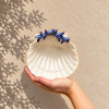 Seashell small bowl blue coral
