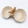 Seashells double bowl beige coral