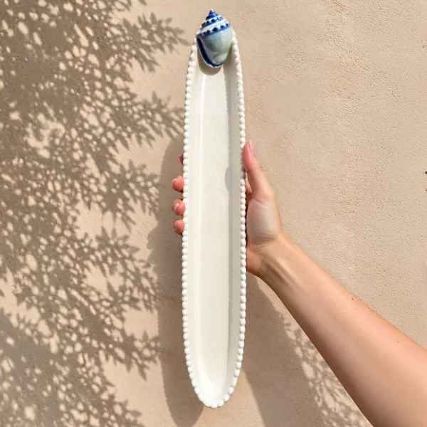 Blue baguette dish