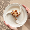 Beige coral appetizer plate