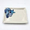 Small seahorse napkin plate