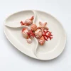 Large red coral snack platter