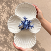Seashells quadruple bowl blue coral
