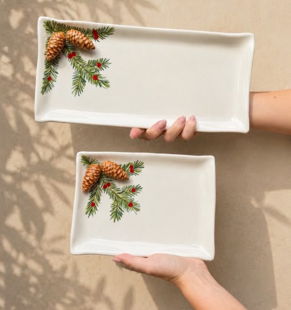 Small pine napkin plate