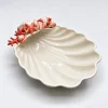 Seashell bowl red coral