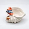 Coral seashell bowl