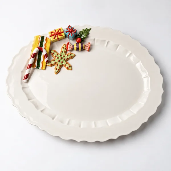 Large oval candy platter