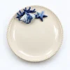 Round blue coral plate
