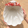 Seashell bowl red coral
