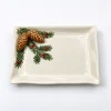Small pine napkin plate