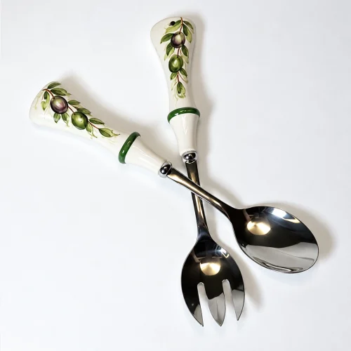Olive salad servers
