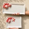 Red coral napkin plate